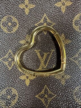 Gold Heart Carabiner Gate Clip Keyring Bag Charm Replacement